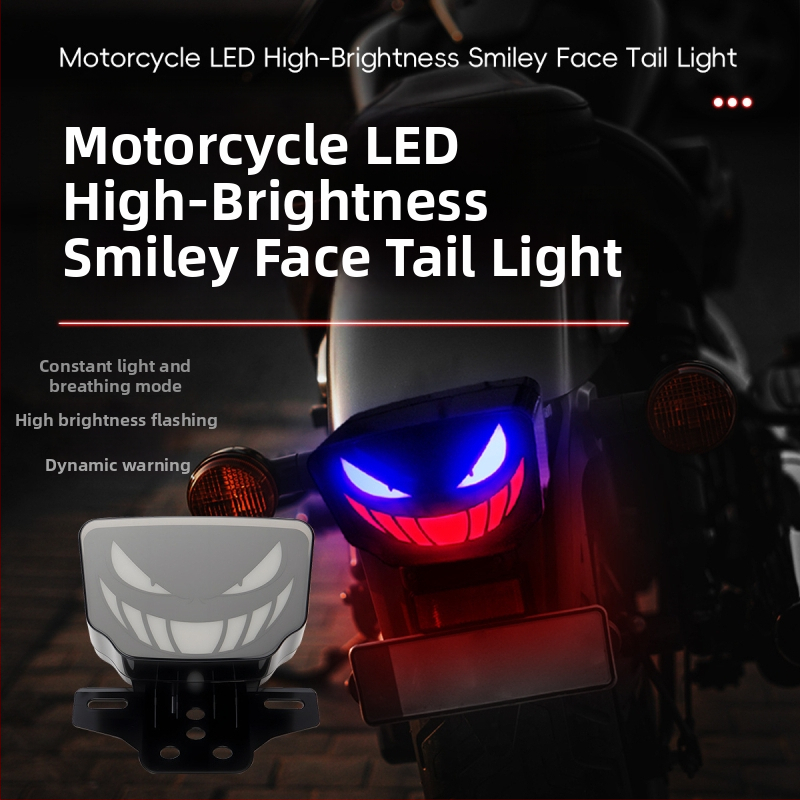 LED zadné svetlo na motocykl CG125 / TMX155 so svetelným vodičom, smerovkami a brzdovým svetlom, 12V