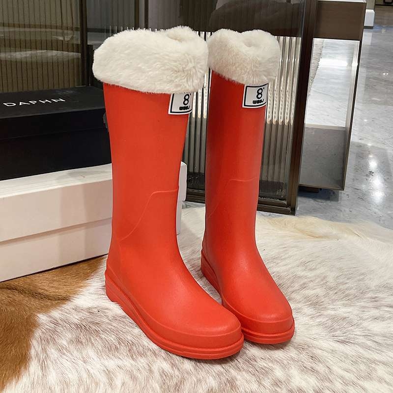 Cizme de ploaie pentru femei în stil japonez, gambă înaltă, PVC partea superioară, toamnă-iarnă