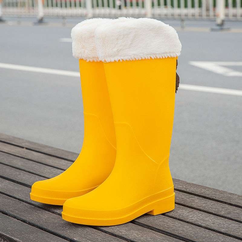 Cizme de ploaie pentru femei în stil japonez, gambă înaltă, PVC partea superioară, toamnă-iarnă