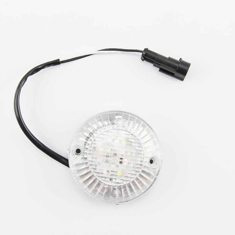 LED galinis žibintas automobiliams, autobusams ir elektriniams triciklams su šoniniu apšvietimu ir posūkio signalu, modelis TG-D-002, 12–24V, 2W