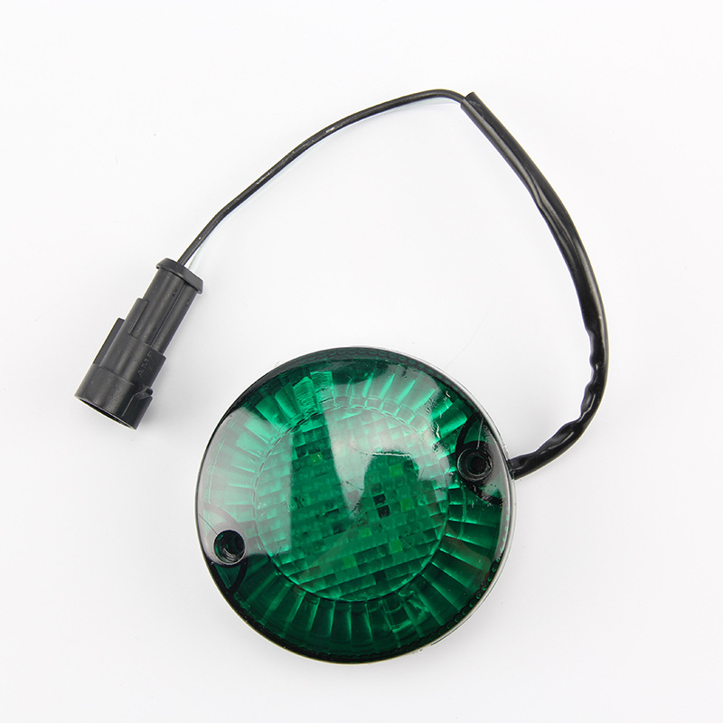 LED galinis žibintas automobiliams, autobusams ir elektriniams triciklams su šoniniu apšvietimu ir posūkio signalu, modelis TG-D-002, 12–24V, 2W