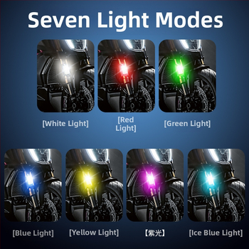 LED zadné svetlo pre autá a motocykle s diaľkovým ovládaním a bezdrôtovým blikaním (Model M6S; Materiál: ABS + elektronická doska; Univerzálna kompatibilita)