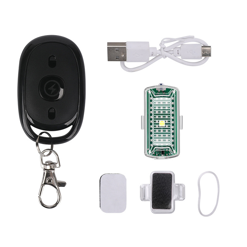 LED φως ουράς αυτοκινήτου/μοτοσικλέτας με τηλεχειριστήριο και ασύρματο φλας (Μοντέλο: M6S; Υλικό: ABS + ηλεκτρονική πλακέτα; Καθολική συμβατότητα)