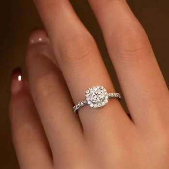 Prsten od 925 srebra sa ugrađenim moissanitom, geometrijski dizajn, Pan ke marka, ženska modna bižuterija