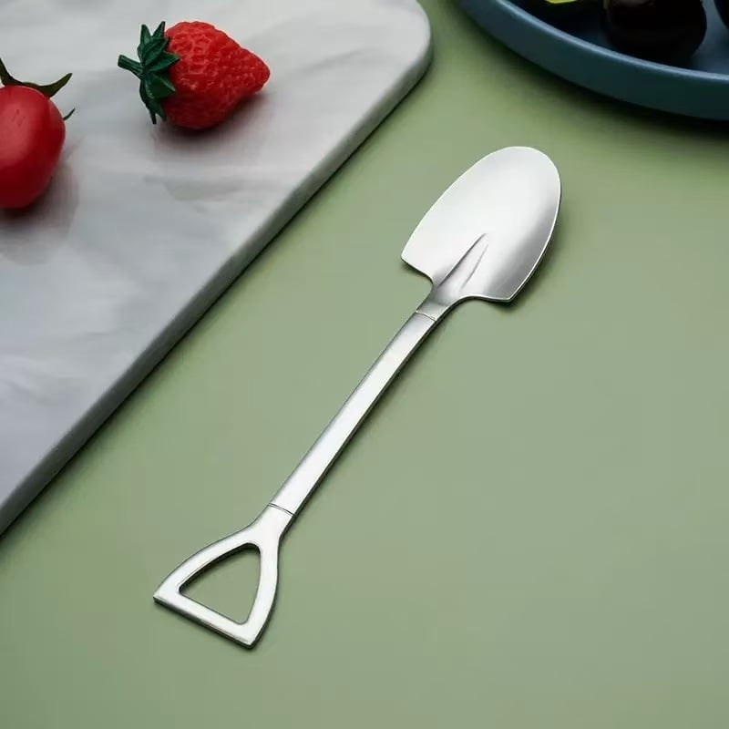 Κουτάλι από ανοξείδωτο χάλυβα με μορφή φτυαριού για καρπούζι και γλυκό — μοντέρνος μινιμαλιστικός σχεδιασμός, καθρέπτης φινίρισμα, δυνατότητα παραμετροποίησης
