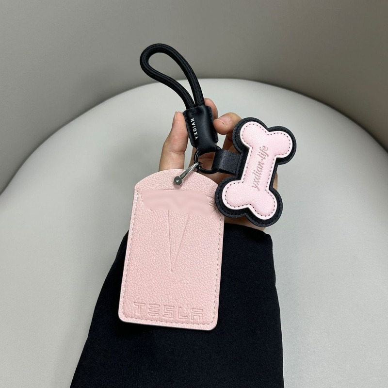 NFC etui za ključ Tesla Model 3 / Model Y, mikrovlaknena koža, etnički stil
