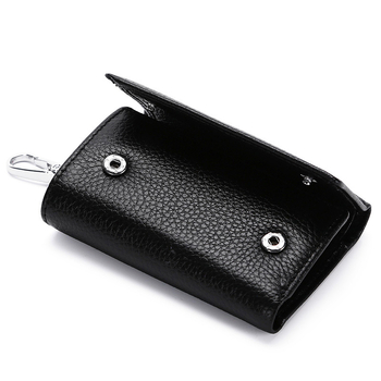 Kulcstartó táska első réteg marhabőrből, valódi bőr, egyszínű, uniszex, lélegző és bővíthető