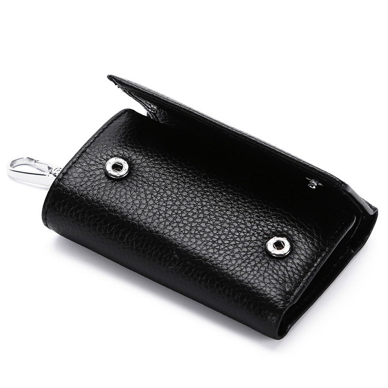 Kulcstartó táska első réteg marhabőrből, valódi bőr, egyszínű, uniszex, lélegző és bővíthető