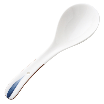 Κεραμικό κουτάλι σούπας – ιαπωνικού στυλ, απλός σχεδιασμός, χειροποίητο σχέδιο υπό γλάσο, εκτύπωση λογότυπου, προσαρμογή διαθέσιμη (Μάρκα Ten)