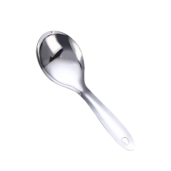 Κουτάλι ρυζιού από ανοξείδωτο ατσάλι, παχύ, με ενιαίο καλούπι, καθρέφτη φινίρισμα, μη μαγνητικό 201 ατσάλι