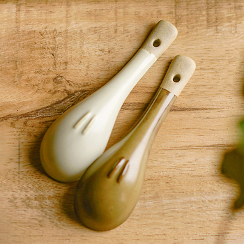 Κεραμικό κουταλάκι, ιαπωνικό στυλ, απλός σχεδιασμός, μάρκα Xitian Muyu, για ενήλικες.