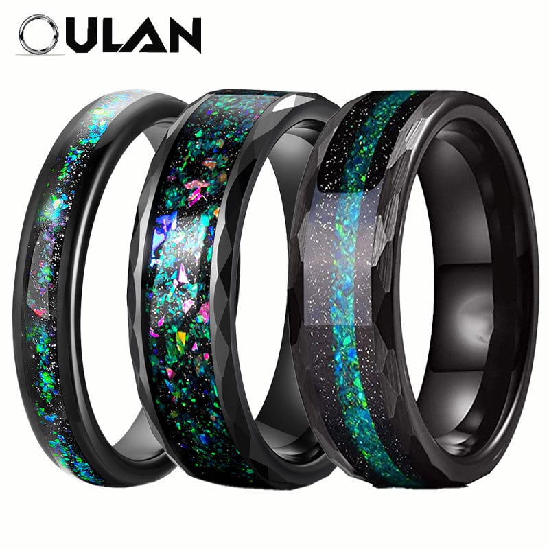 Prsten od volframovog čelika, U-oblik, elektroplating, unisex stil, branda Oulan