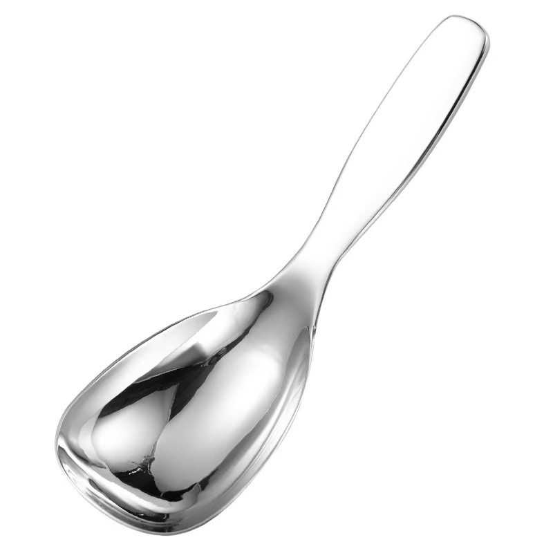 Κουτάλι σερβιρίσματος ρυζιού με κούφια λαβή από ανοξείδωτο ατσάλι, μοντέρνος μινιμαλιστικός σχεδιασμός, μοτίβο καρτούν, φινίρισμα καθρέφτη