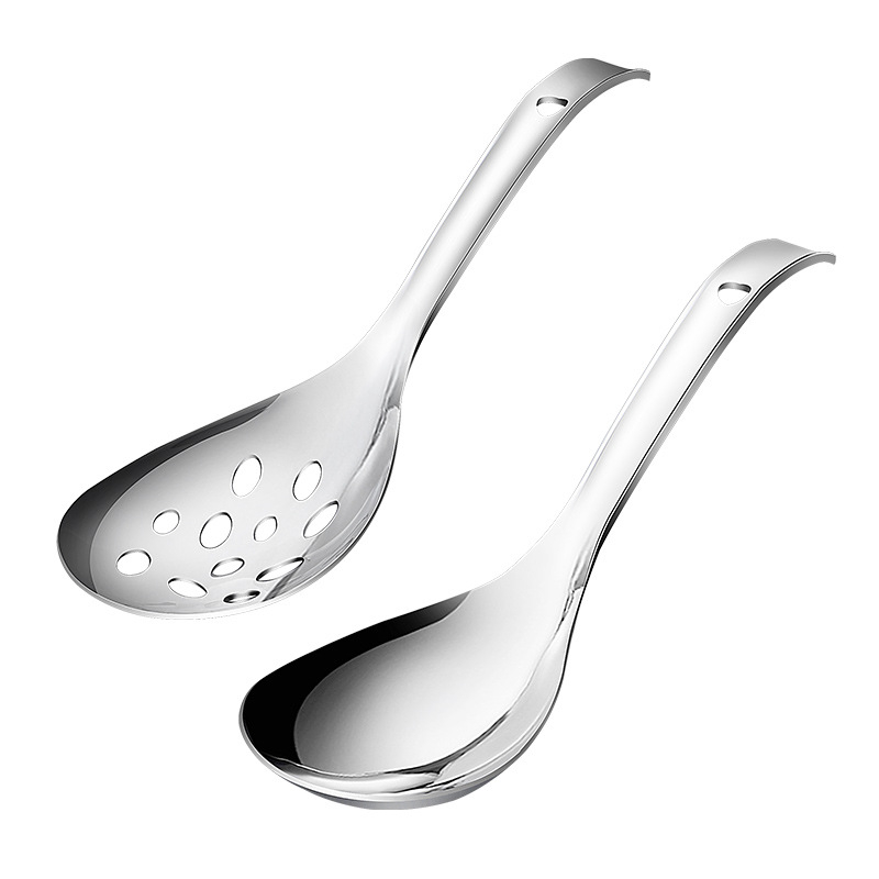 Ryžová lyžica z 304 nehrdzavejúcej ocele, moderný a jednoduchý štýl, jednobarevný dizajn, tlačené logo, prispôsobiteľné spracovanie