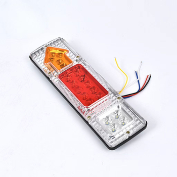 LED stražnja svjetla za tricikl 131LED – pokazatelj smjera, kočenje i svjetlo za vožnju unatrag, 12–24V, 4000K, trajanje 5000h, ploča od željeza s plastičnim poklopcem
