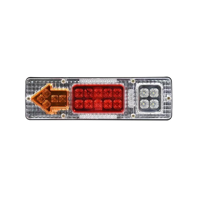 LED stražnja svjetla za tricikl 131LED – pokazatelj smjera, kočenje i svjetlo za vožnju unatrag, 12–24V, 4000K, trajanje 5000h, ploča od željeza s plastičnim poklopcem