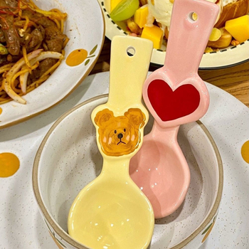 Παιδικό κεραμικό κουτάλι – Στυλ Ins, Καρτούν μοτίβο, Κεραμικό υλικό, Χωρίς λογότυπο