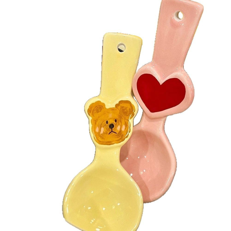 Παιδικό κεραμικό κουτάλι – Στυλ Ins, Καρτούν μοτίβο, Κεραμικό υλικό, Χωρίς λογότυπο