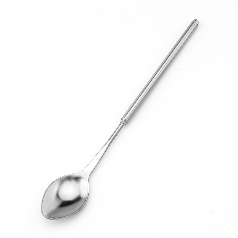 Разтегателна вилка от неръждаема стомана с дълга дръжка за западно хранене; 304 неръждаема стомана, огледално полирана повърхност, прост стил, възможност за печат на лого.