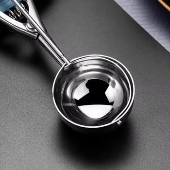 Κουτάλι παγωτού από ανοξείδωτο ατσάλι, μοντέρνος μινιμαλιστικός σχεδιασμός, γυαλισμένη επιφάνεια, premium ποιότητα