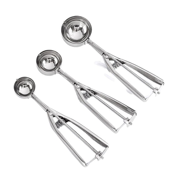 Κουτάλι παγωτού από ανοξείδωτο ατσάλι, μοντέρνος μινιμαλιστικός σχεδιασμός, γυαλισμένη επιφάνεια, premium ποιότητα