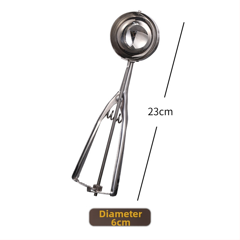 Κουτάλι παγωτού από ανοξείδωτο ατσάλι, μοντέρνος μινιμαλιστικός σχεδιασμός, γυαλισμένη επιφάνεια, premium ποιότητα