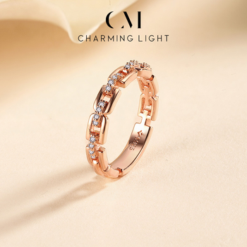 Inel geometric din argint 925, cu setare de diamante, unisex, stil simplu, vară 2025