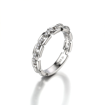 Inel geometric din argint 925, cu setare de diamante, unisex, stil simplu, vară 2025