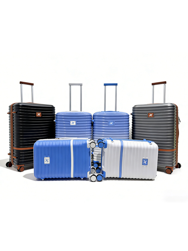 Βαλίτσα ABS+PC με φερμουάρ αντί-έκρηξης, αλουμινένιος τηλεσκοπικός σωλήνας, TSA συνδυασμένη κλειδαριά, ήσυχοι τροχοί