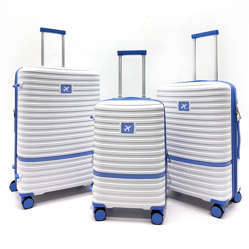 Βαλίτσα ABS+PC με φερμουάρ αντί-έκρηξης, αλουμινένιος τηλεσκοπικός σωλήνας, TSA συνδυασμένη κλειδαριά, ήσυχοι τροχοί