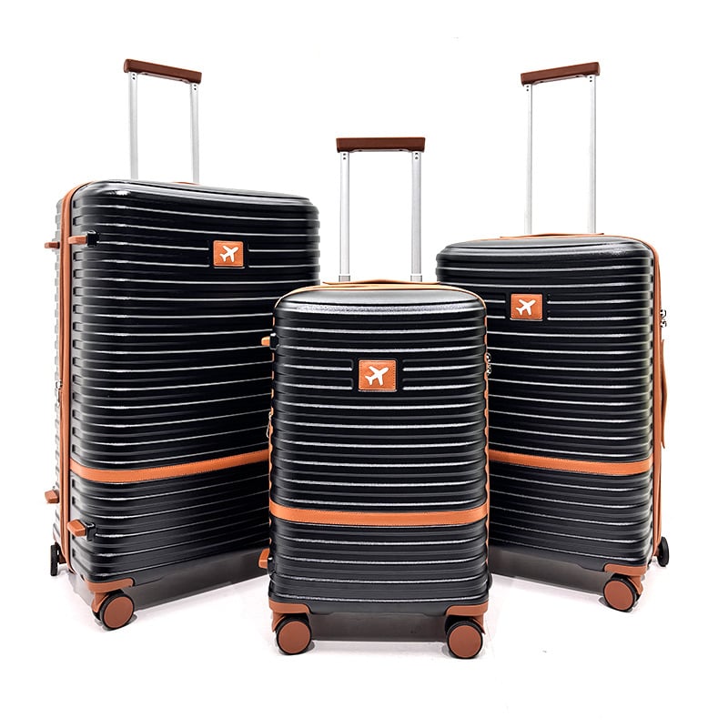 Βαλίτσα ABS+PC με φερμουάρ αντί-έκρηξης, αλουμινένιος τηλεσκοπικός σωλήνας, TSA συνδυασμένη κλειδαριά, ήσυχοι τροχοί