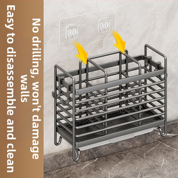 Sieninis indų ir lazdelė laikymo dėklas — ABS plastikas, virtuvės nusausinimo laikiklis, lazdelėms ir šaukštams organizatorius