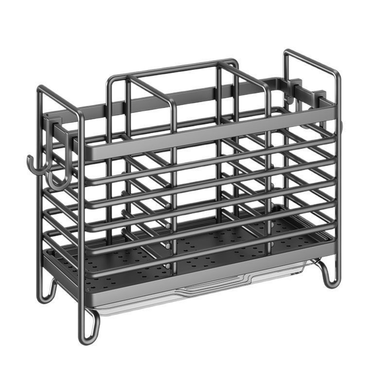 Sieninis indų ir lazdelė laikymo dėklas — ABS plastikas, virtuvės nusausinimo laikiklis, lazdelėms ir šaukštams organizatorius