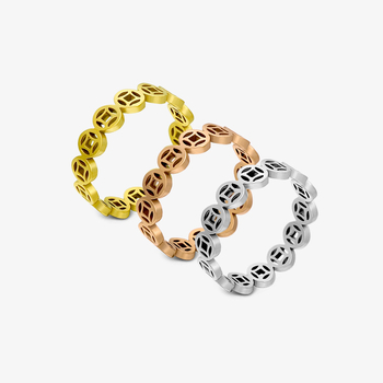 Inel din oțel inoxidabil cu motiv monedă din cupru, stil retro, placare electroplată, unisex