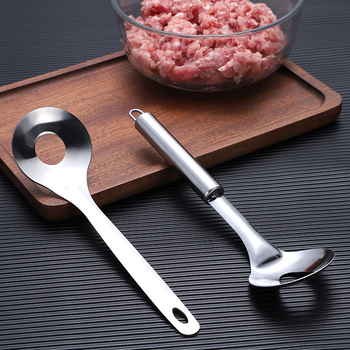 Rozsdamentes acél húsgombóc készítő kanál – konyhai eszköz, garnéla golyó készítő, modern egyszerű stílus