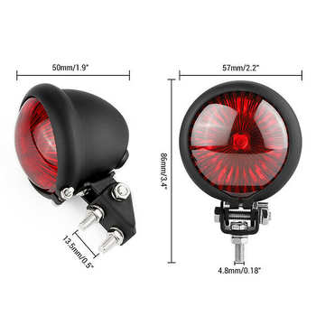 LED οπίσθιο φως για μοτοσικλέτα, μεταλλικό, ρετρό τροποποιημένο, μοντέλο 2061, 12V, 5W