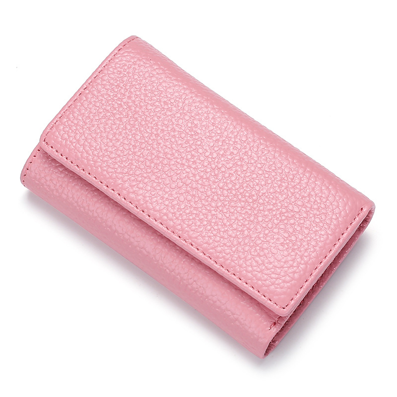 Női kulcstartó táska – valódi bőrből, első réteg tehénbőrből, lélegző, ultra könnyű, kopásálló, bővíthető