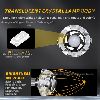LED stabdžių žibintas motociklui, Colorful Angel Eye modelis, 12V, 1W