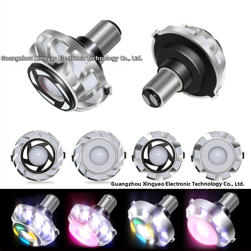 LED stabdžių žibintas motociklui, Colorful Angel Eye modelis, 12V, 1W