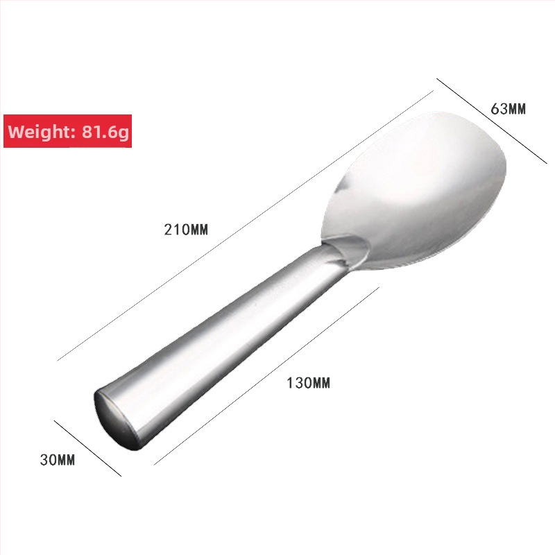 Κουτάλι παγωτού σε σχήμα πετάλου τριανταφυλλού – αλουμίνιο, χειροποίητο, μοντέρνο απλό στυλ, premium ποιότητα