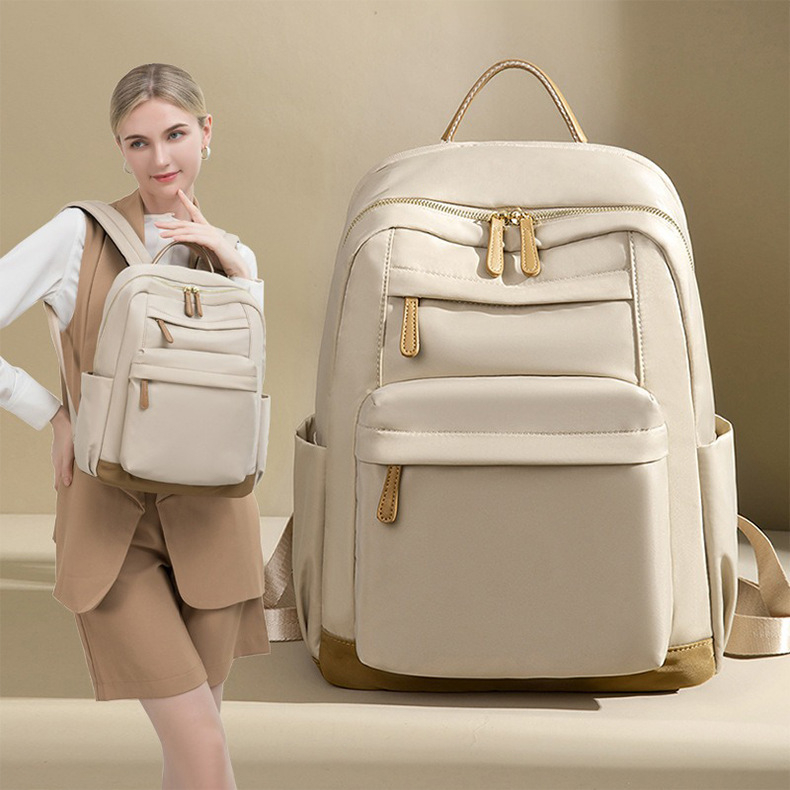 Sieviešu Oxford mugursoma ceļojumiem — viegla, liela ietilpība, klēpjdatora nodalījums