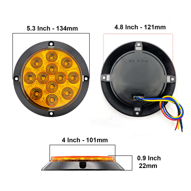 Lampa spate auto GK-HFL-12SMD, 1.2W, 12V, 80-100 lm, Piranha LED