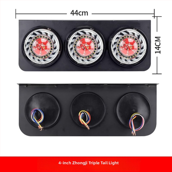 Zadné svetlo nákladného prívesu, 24V LED, nepremokavé, trojité brzdenie so smerovým signálom, zadné kombinované svetlo