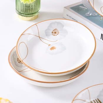 Keramička okrugla zdjela za rižu, minimalistički stil, otporna na mikrovalnu, podglazurno završno, prilagodljiva