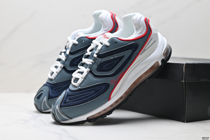 Pantofi sport casual unisex, cu pernă de aer pe toată talpa, suprafață din piele + textil, talpă din cauciuc, șireturi, anti-derapare