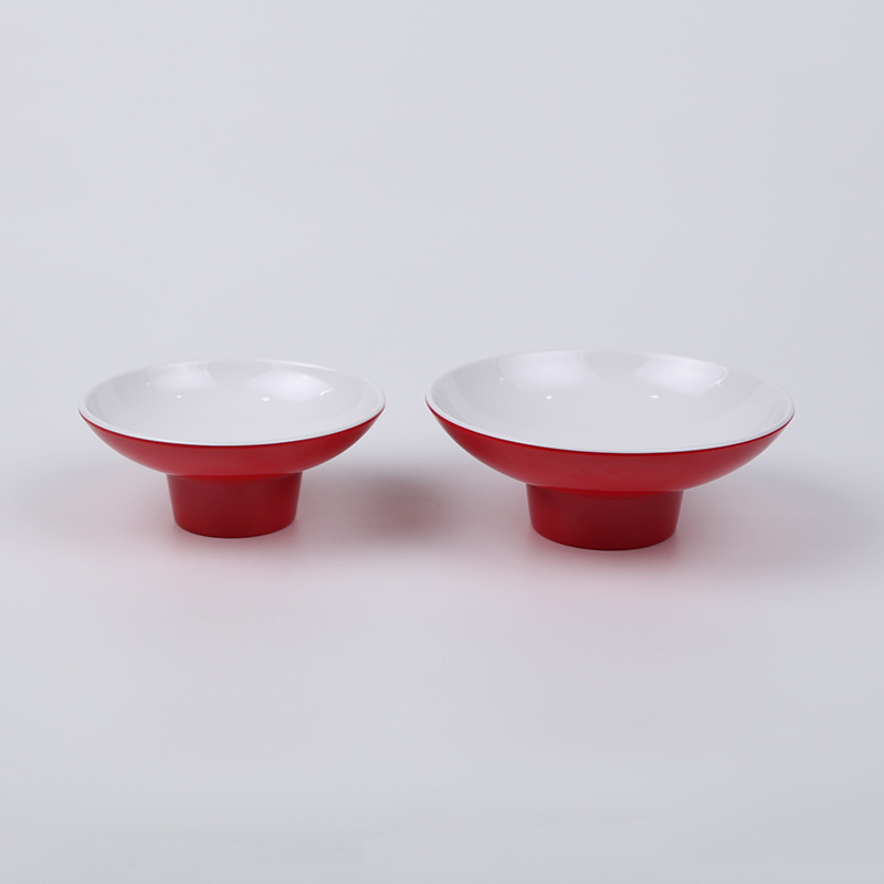 Farfurie circulară din melamină, suprafață glazurată colorată, nu este potrivită pentru cuptor cu microunde, logo imprimat
