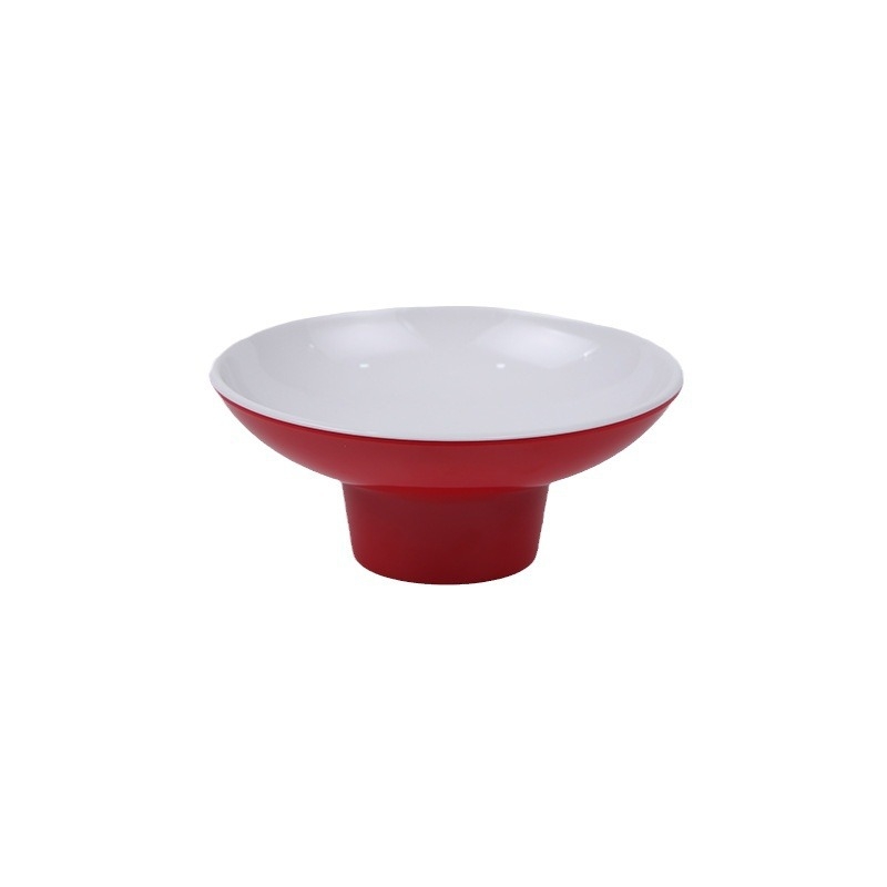 Farfurie circulară din melamină, suprafață glazurată colorată, nu este potrivită pentru cuptor cu microunde, logo imprimat