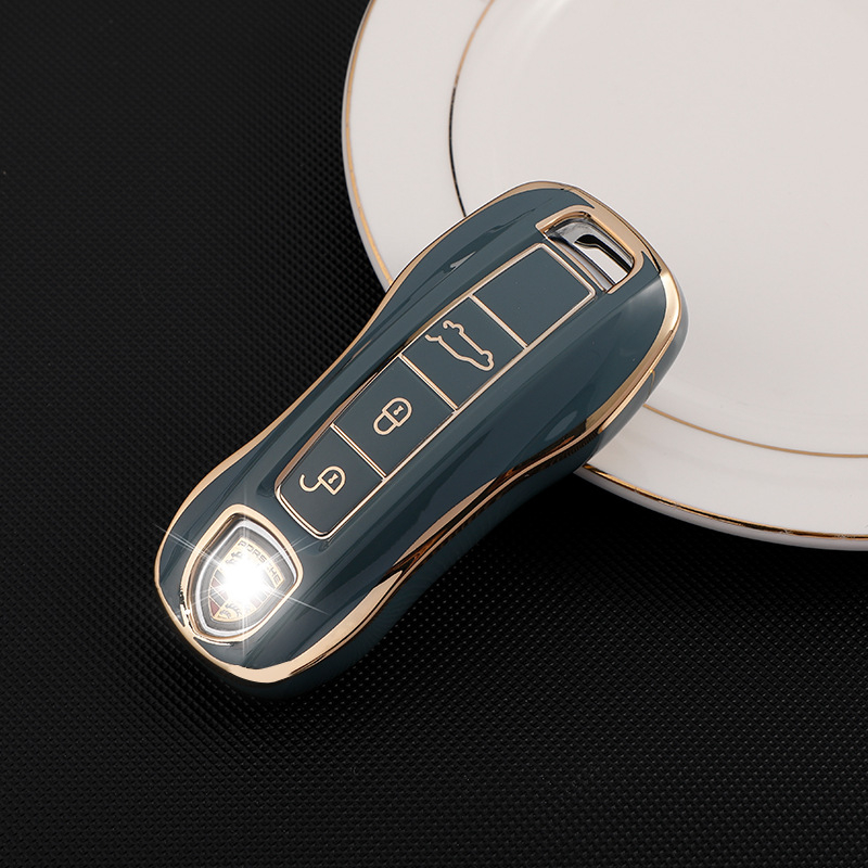 Carcasă pentru telecomandă Porsche pentru Cayenne, Macan, Panamera și 911 – TPU, de înaltă calitate, Morning and Evening