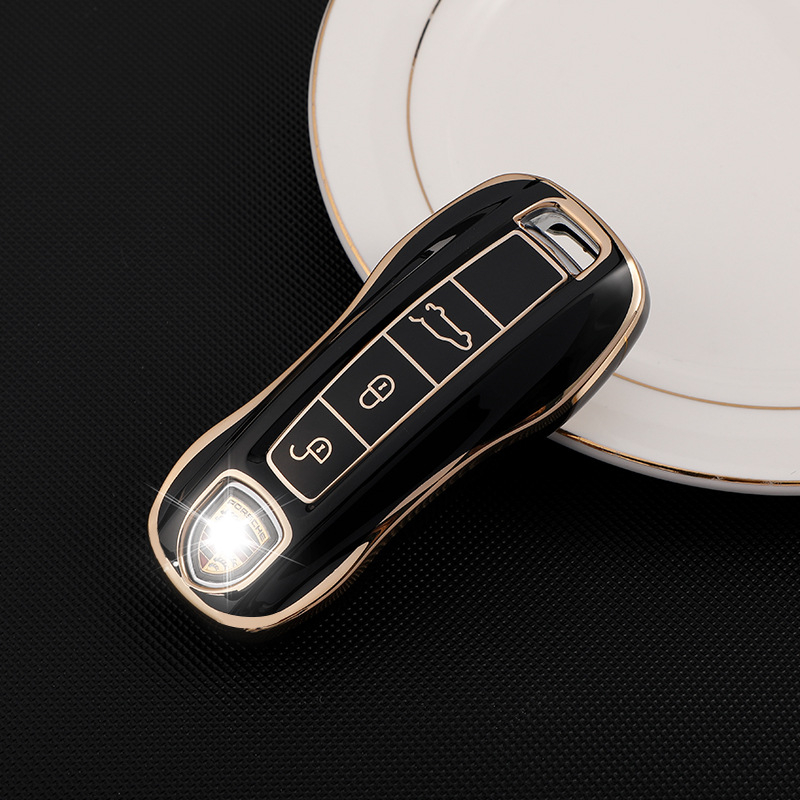 Carcasă pentru telecomandă Porsche pentru Cayenne, Macan, Panamera și 911 – TPU, de înaltă calitate, Morning and Evening