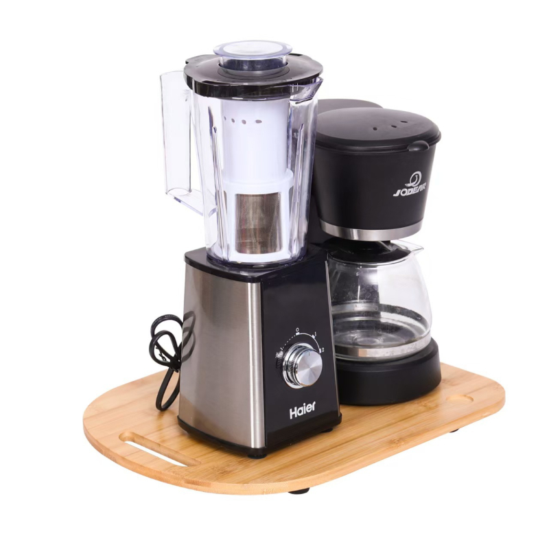 Farrell tavă din lemn de bambus — pătrată, stil modern minimalist, bază pentru mașina de cafea